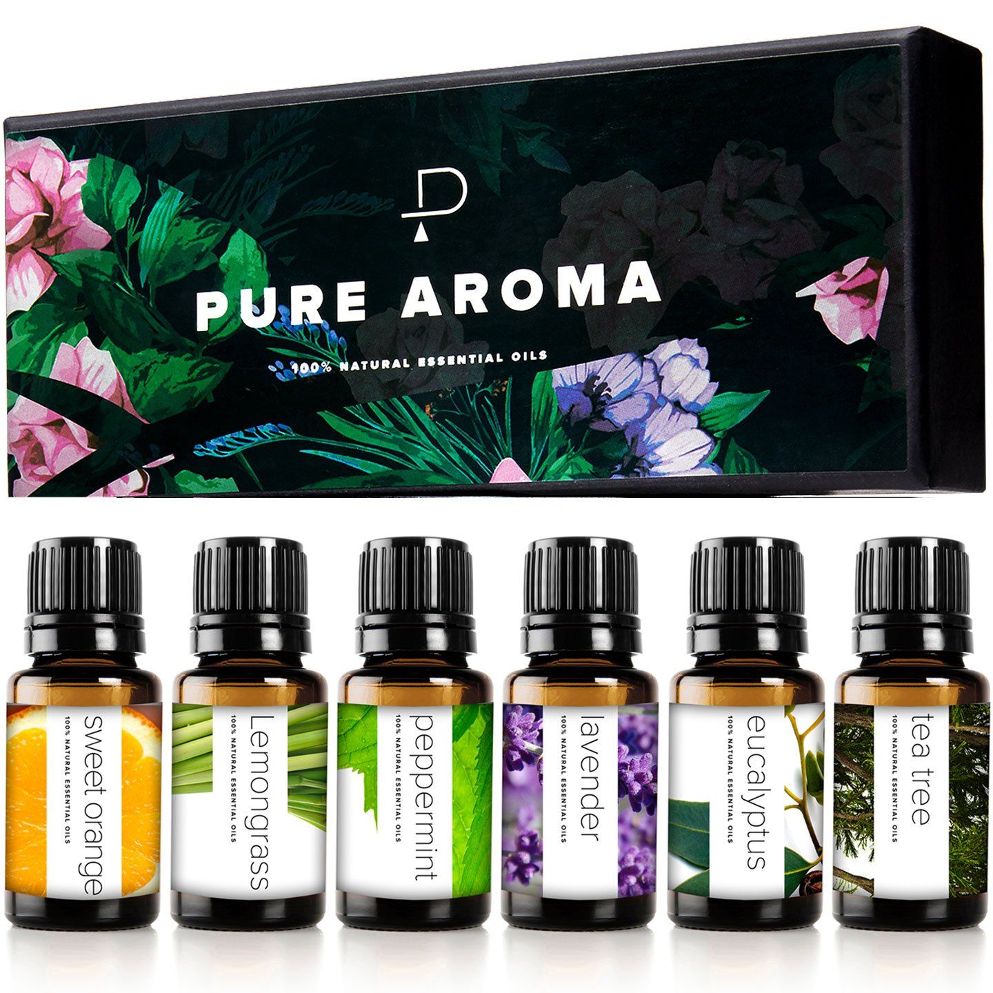 Essential oils by Pure Aroma Gift Pack - 6 PIECES