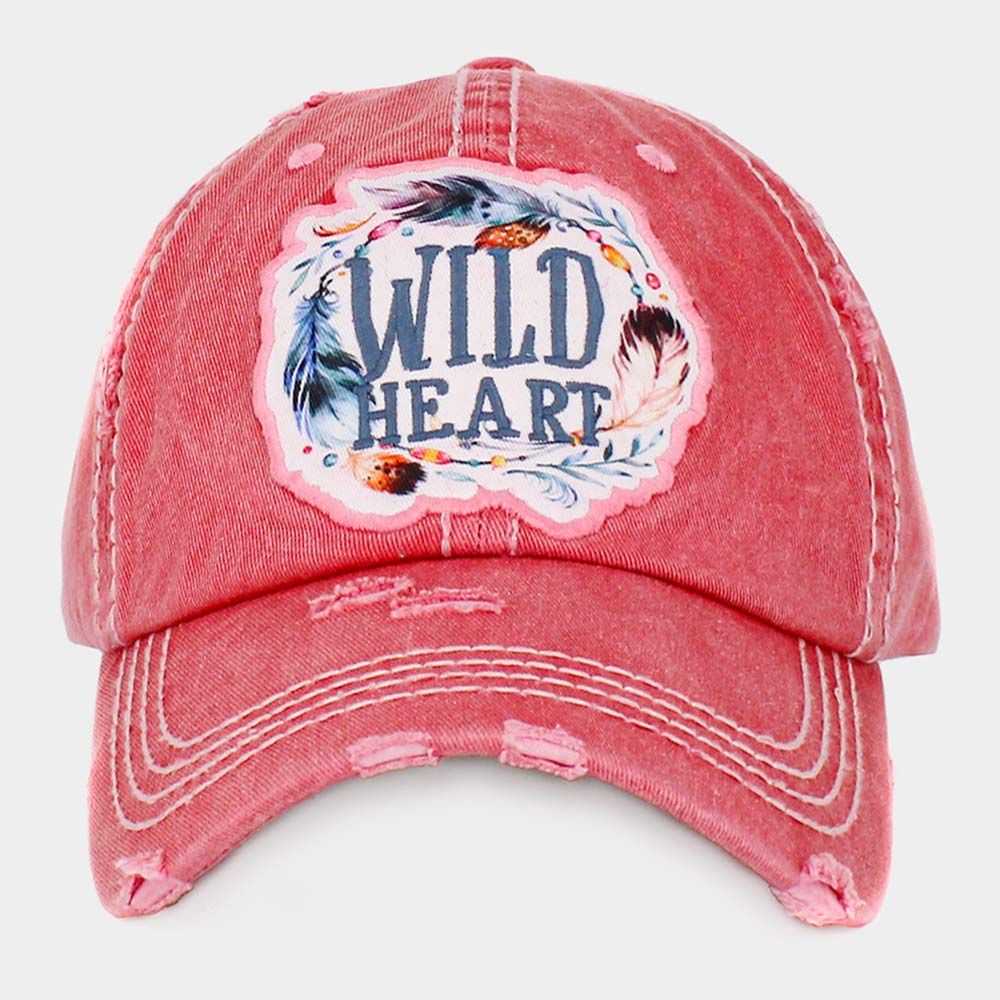 WILD HEART Vintage Baseball Cap - PINK