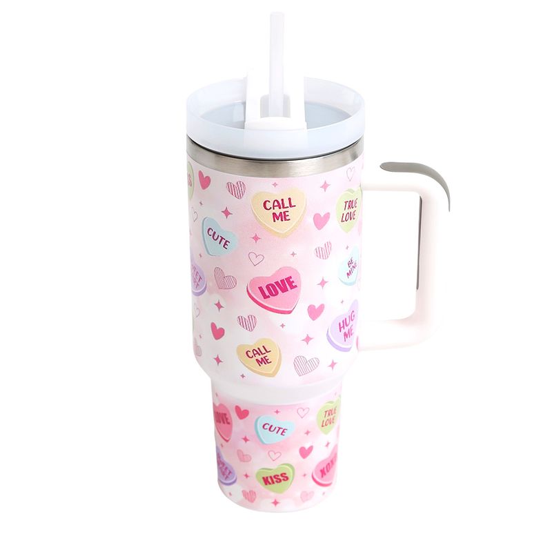 VALENTINES HEART CANDY Patterned 40oz Stainless Steel Tumbler