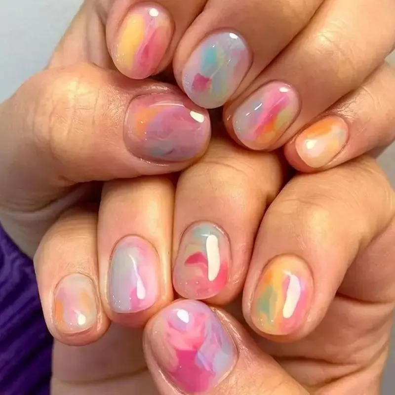 PRESS ON NAILS - TYE DYE PASTELS
