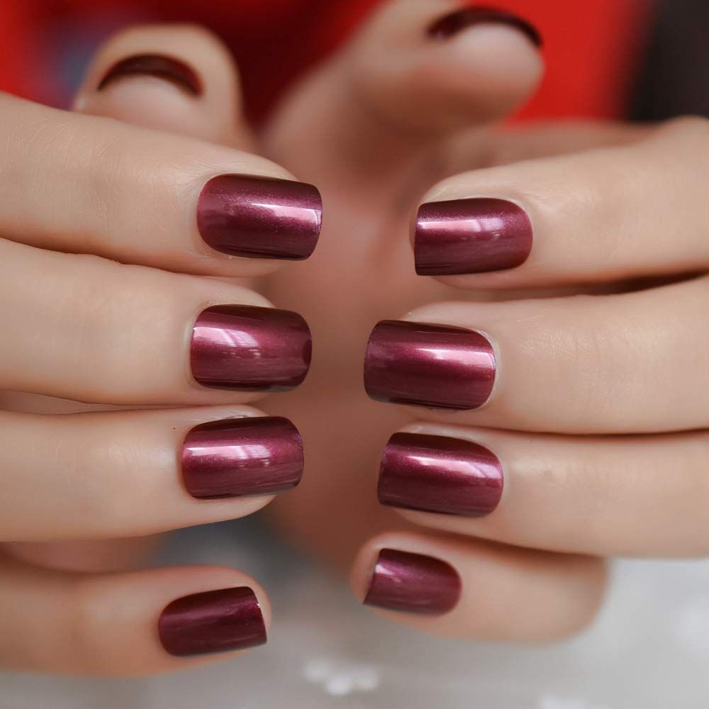 PRESS ON NAILS - BURGUNDY BLISS