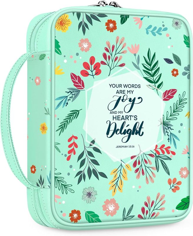 Bible Cover - LT. GREEN YOUR WORDS ARE JOY...