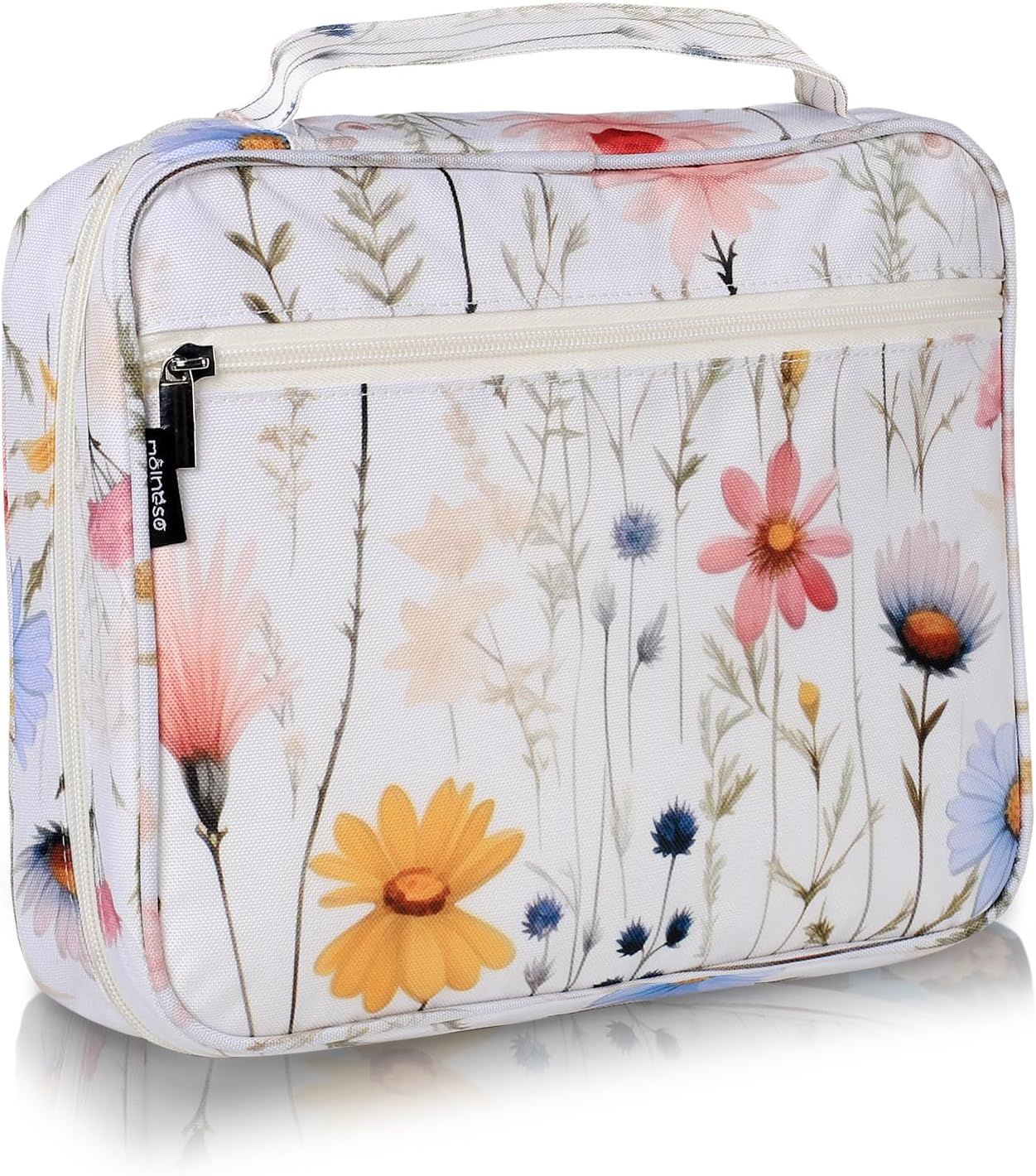 Bible Cover - WHITE FLORAL PATTERN