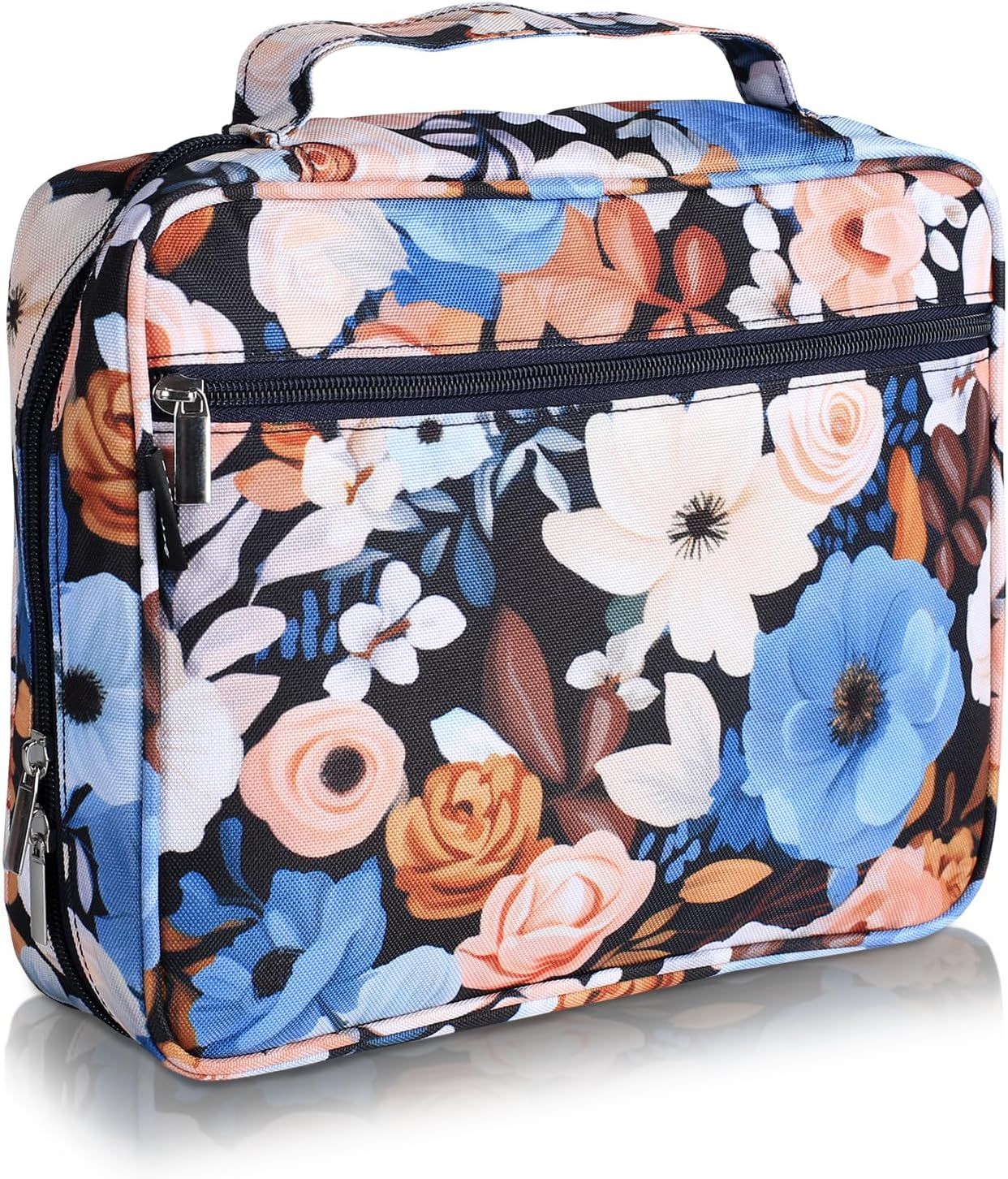 BIBLE COVER -  BLUE FLORAL PATTERN
