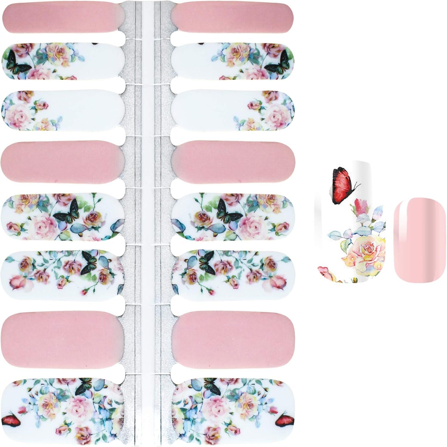 NAIL WRAPS - BUTTERFLY GARDEN