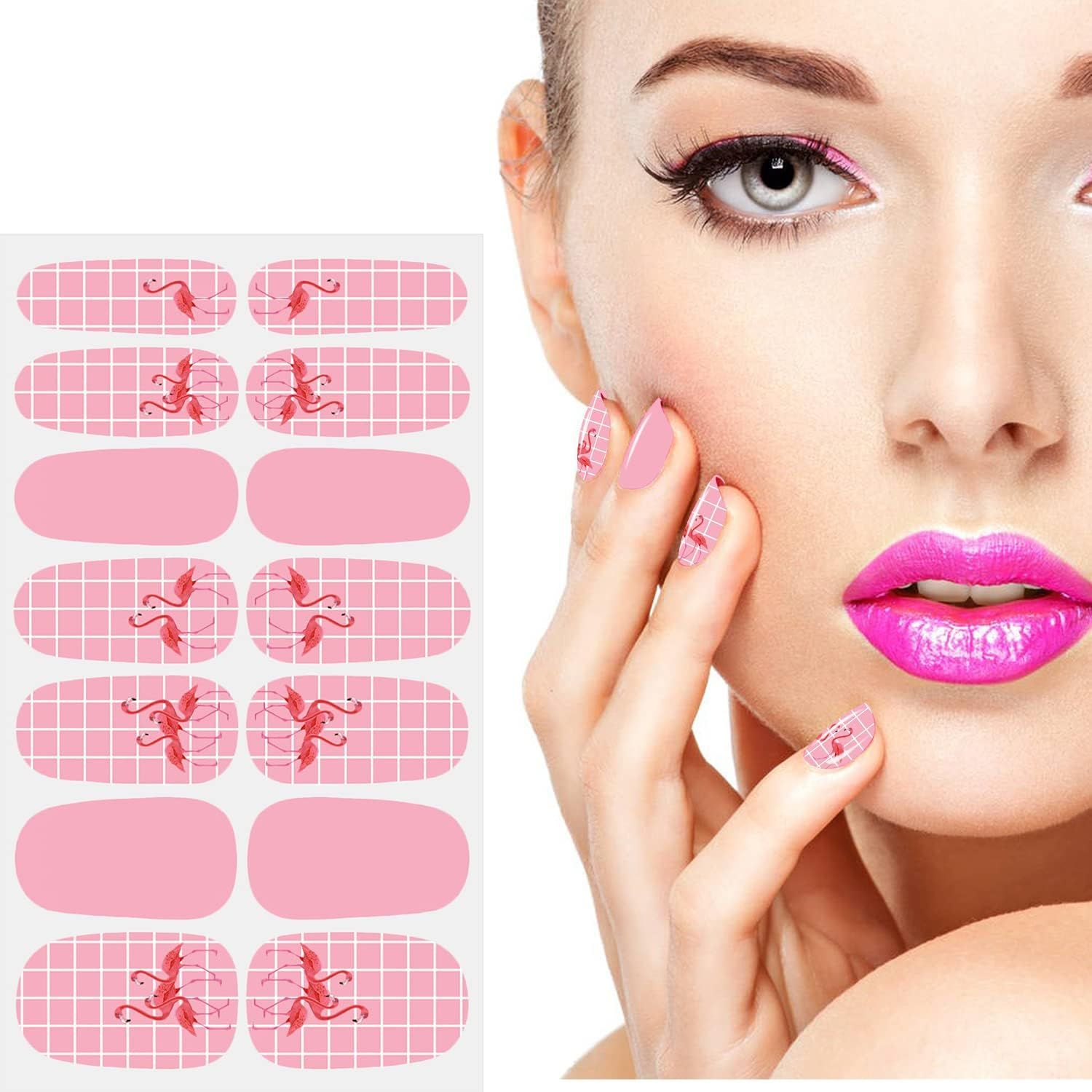 NAIL WRAPS -PINK FLAMINGO
