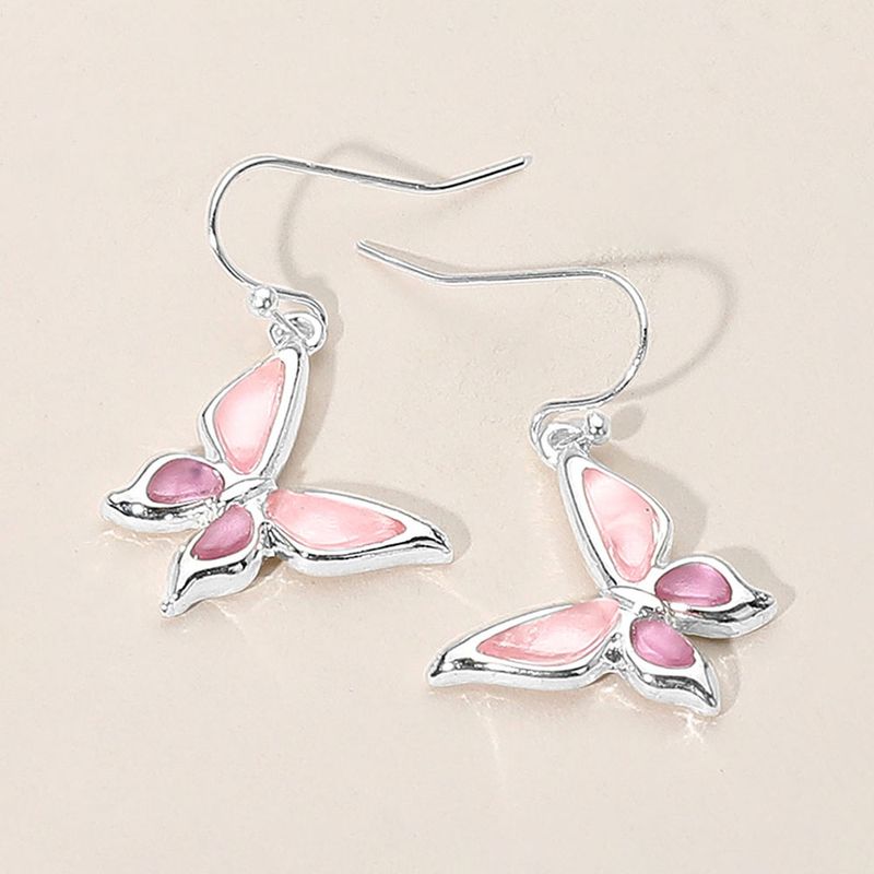 Sea Glass Butterfly Dangle Earrings