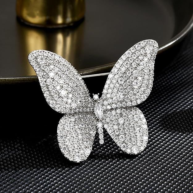 Silver Butterfly Brooch