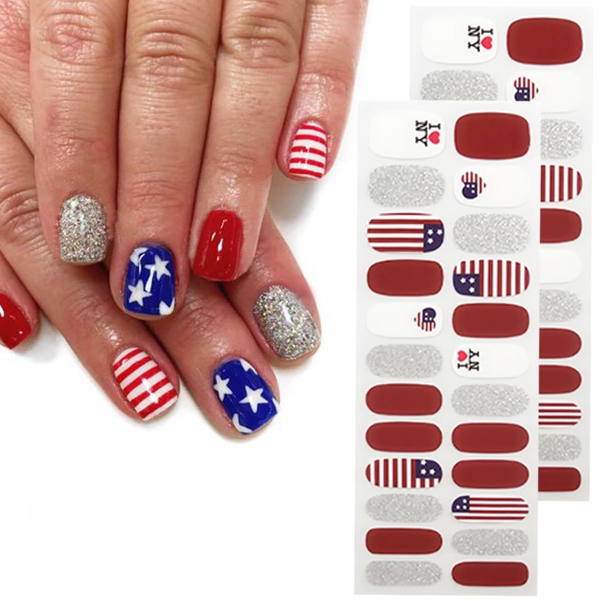 NAIL WRAPS - STARS and STRIPES