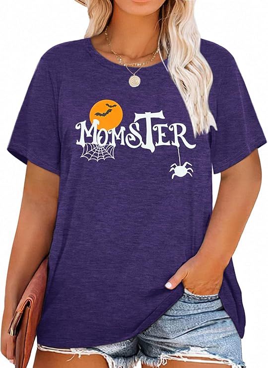 GRAPHIC TEE -  MOMSTER - PURPLE