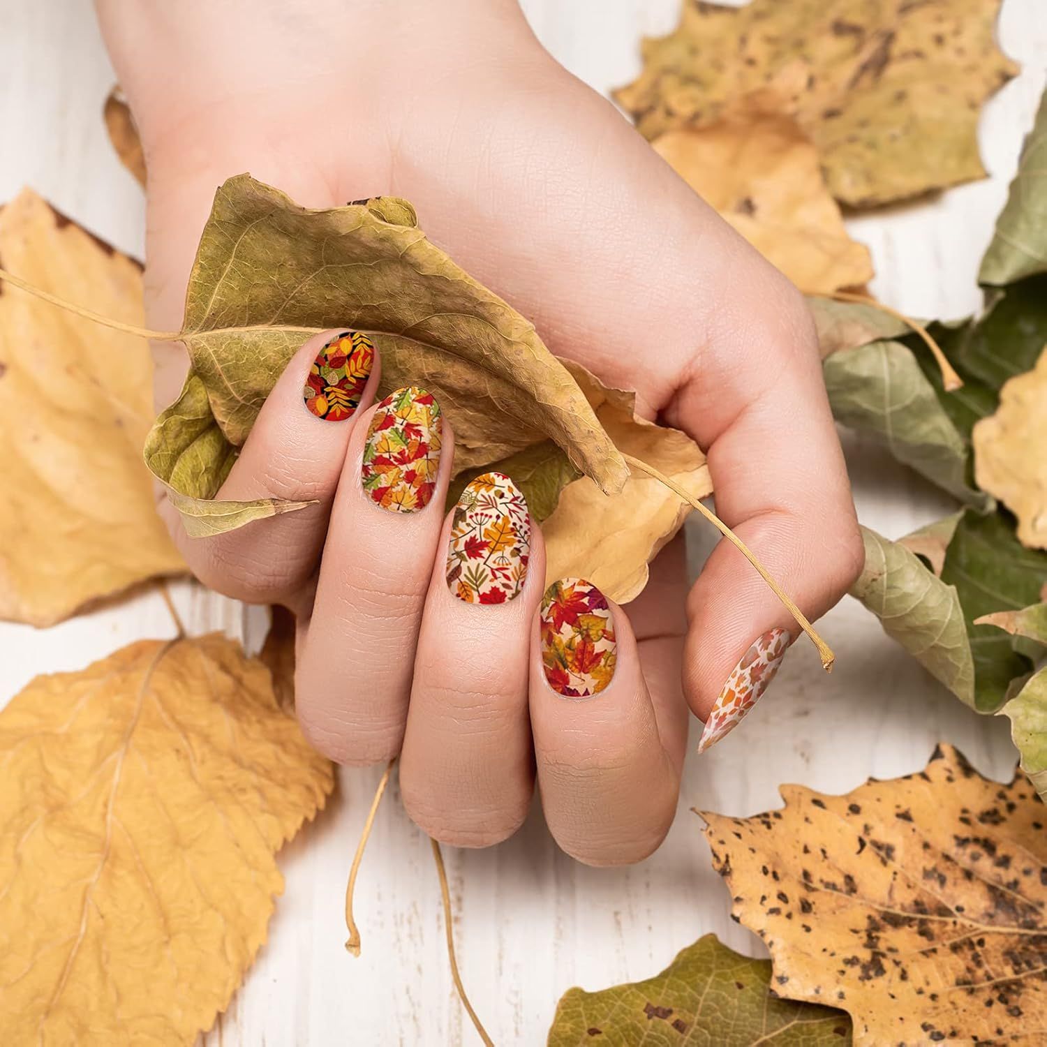 FALL NAIL WRAPS - COLOR BURST