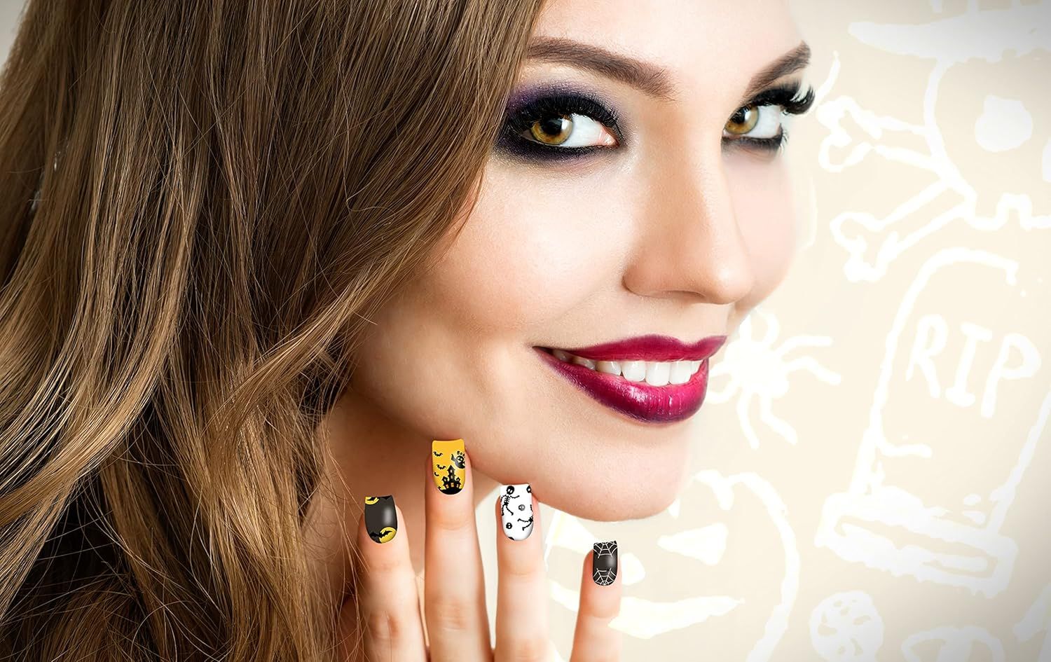FALL NAIL WRAPS - GOTHAM CITY SPOOKY