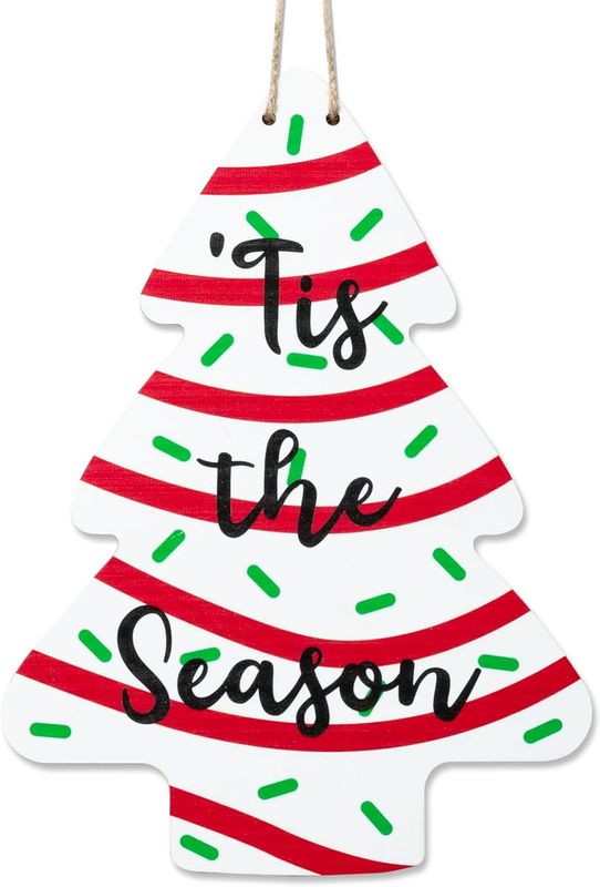 WOODEN DOOR HANGER - SNACKCAKE TREE