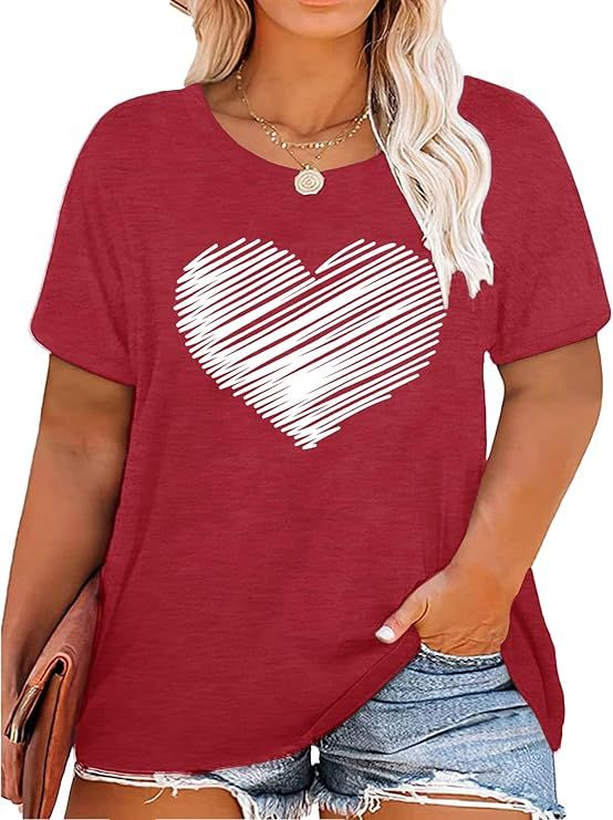 GRAPHIC TEE - VALENTINE'S DAY SCRIBBLED HEART