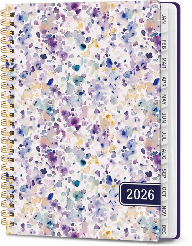 2026 Planner - January 2026 to December 2026 - PURPLE CONFETTI