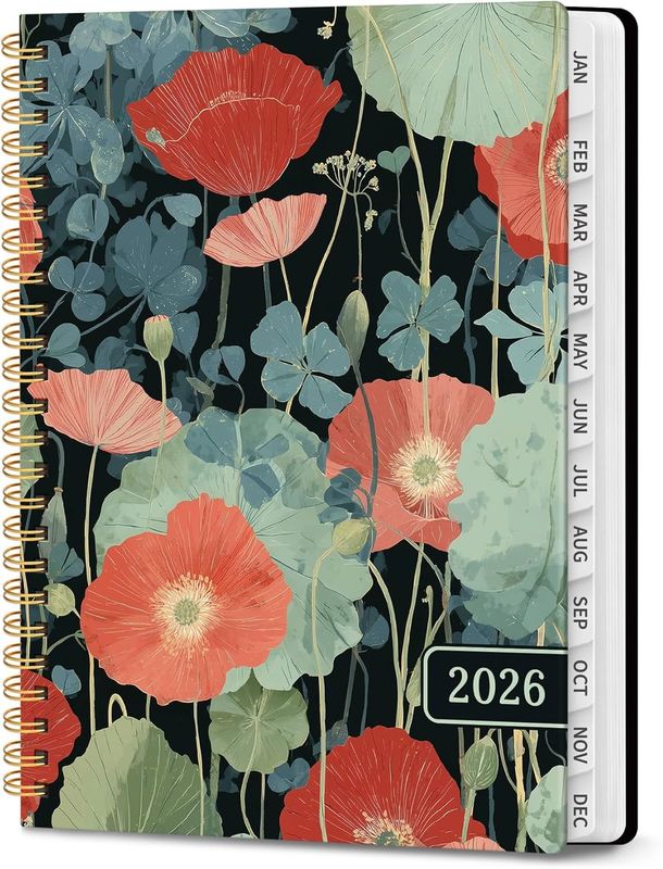 2026 Planner - January 2026 to December 2026- POPPY GARDEN