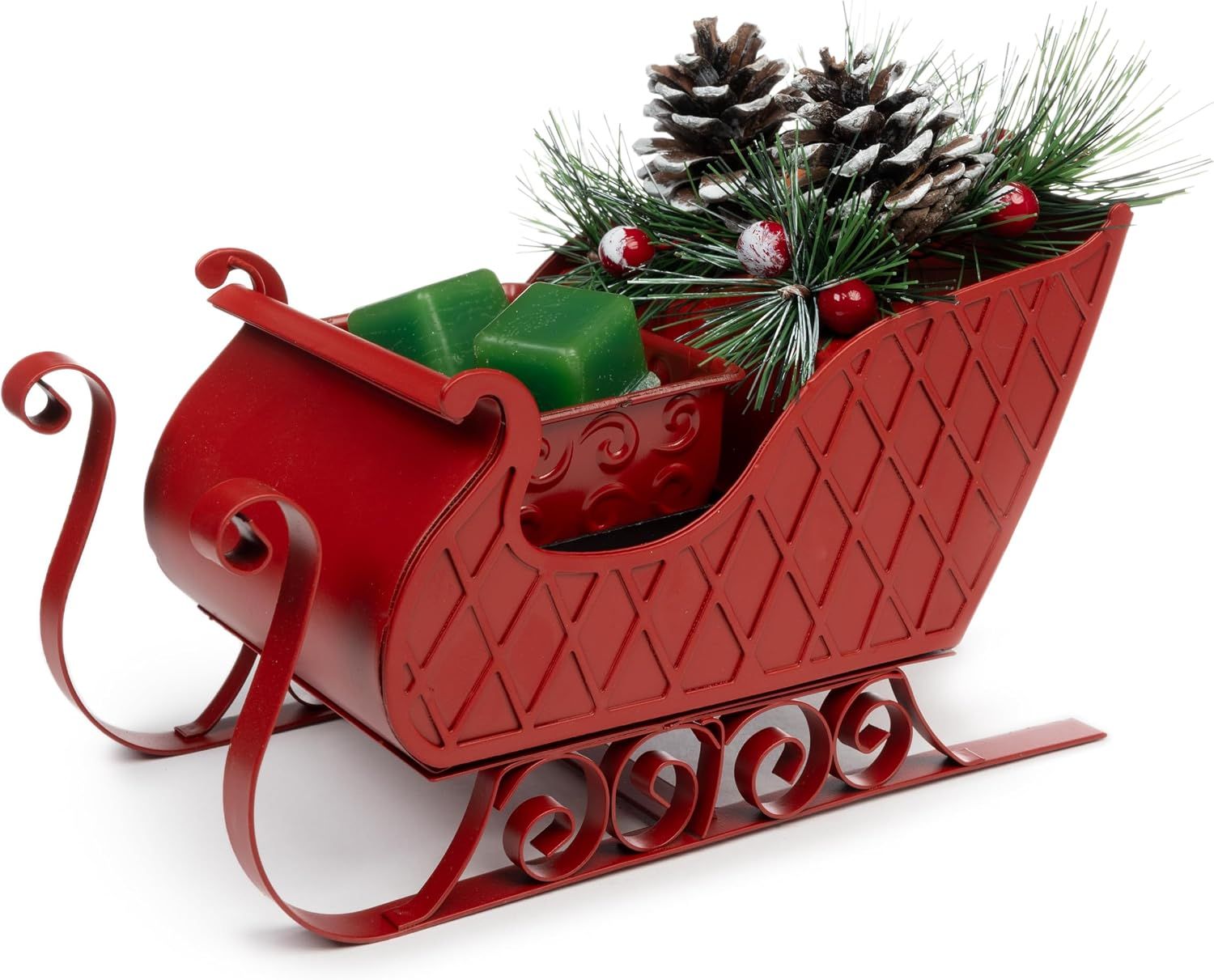 TABLETOP WAX WARMER - SANTA'S SLEIGH- RED