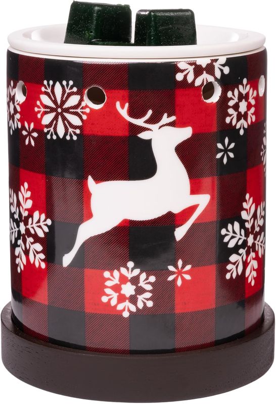 TABLETOP WARMER - REINDEER PLAID