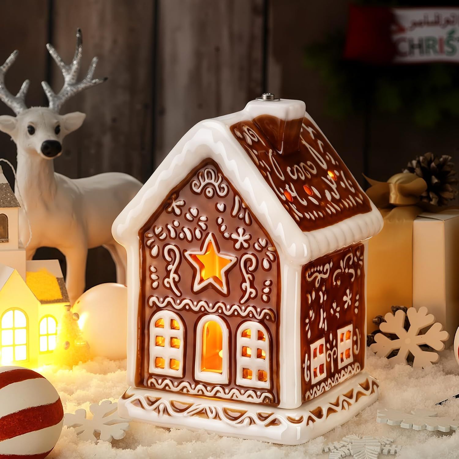 TableTop Warmer - GINGERBREAD HOUSE