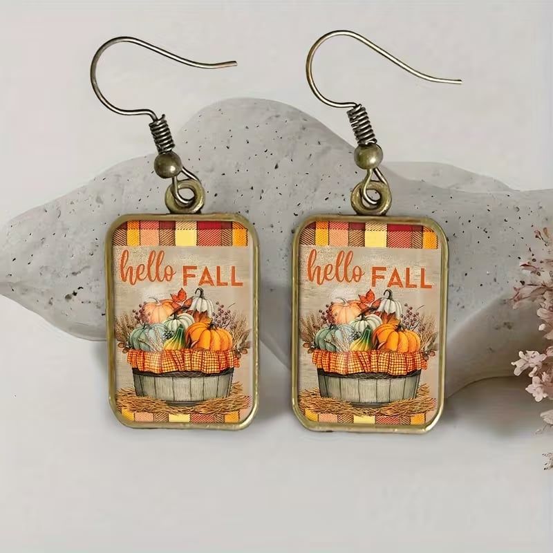 Rectangle Earrings - HELLO FALL