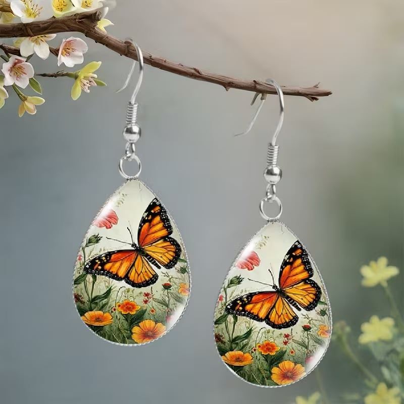 Butterfly Teardrop Earrings