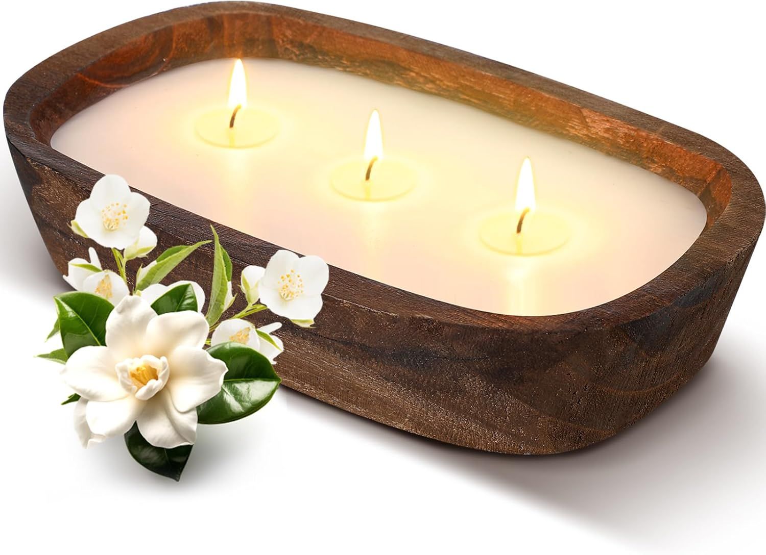 SPECIALTY CANDLE - 10 inch Dough Bowl Candle - JASMINE GARDENIA