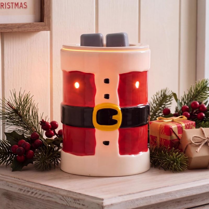 TABLETOP TART WARMER - SANTA'S SUIT