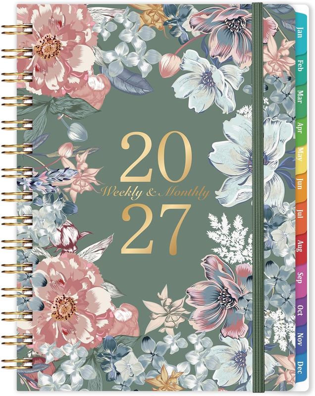 2027 Planner - January 2027 to December 2027 - SAGE FLORAL
