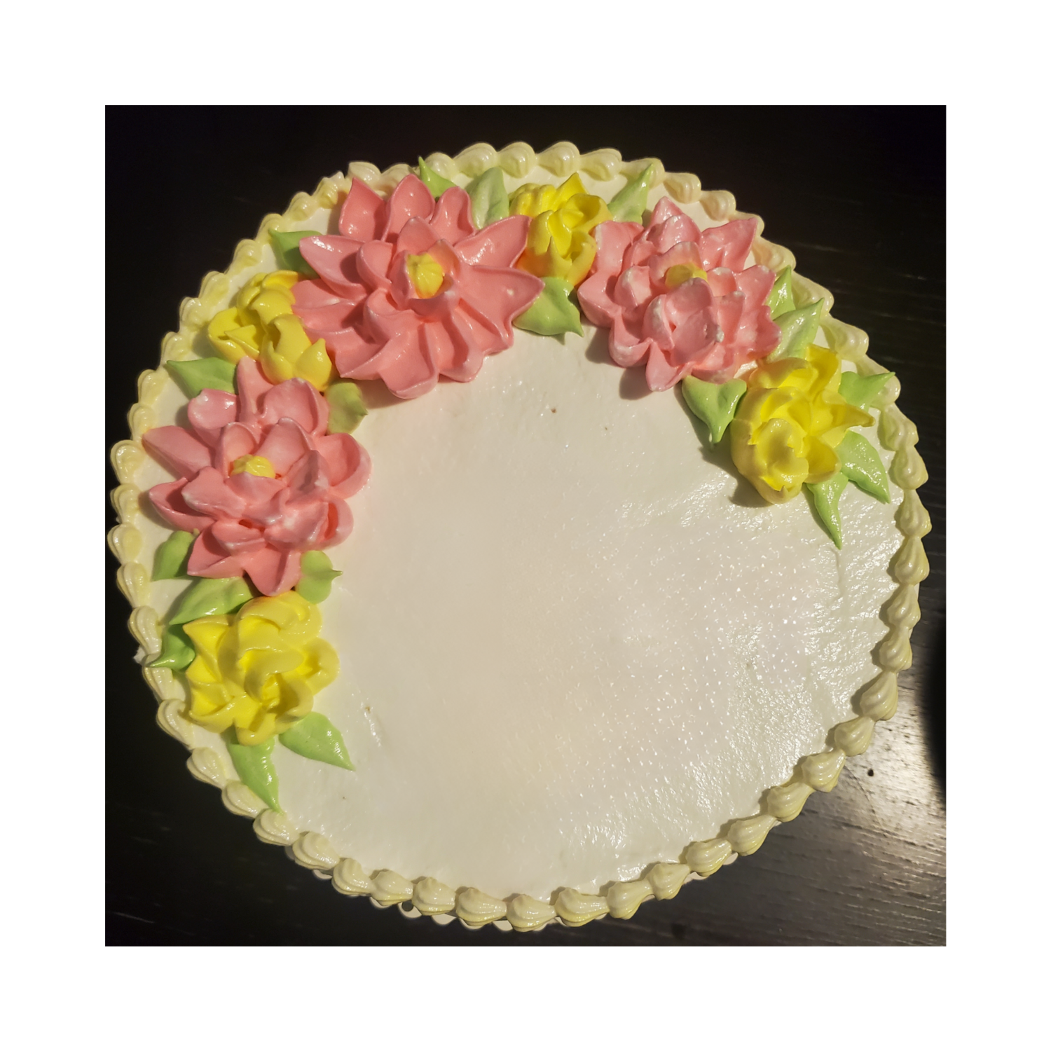 8 in Dominican Cake with one Filling &amp; Merengue Frosting