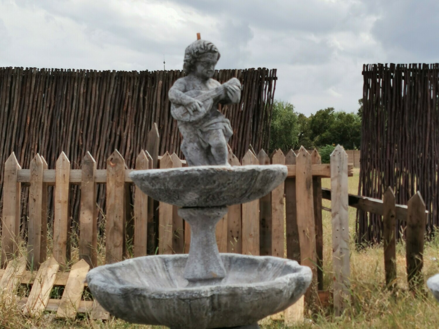 Two-Tier Cupid/Cherub Statue Fountain Birdbath