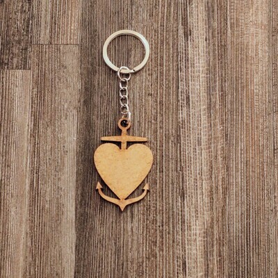 Anchored Heart Keychain