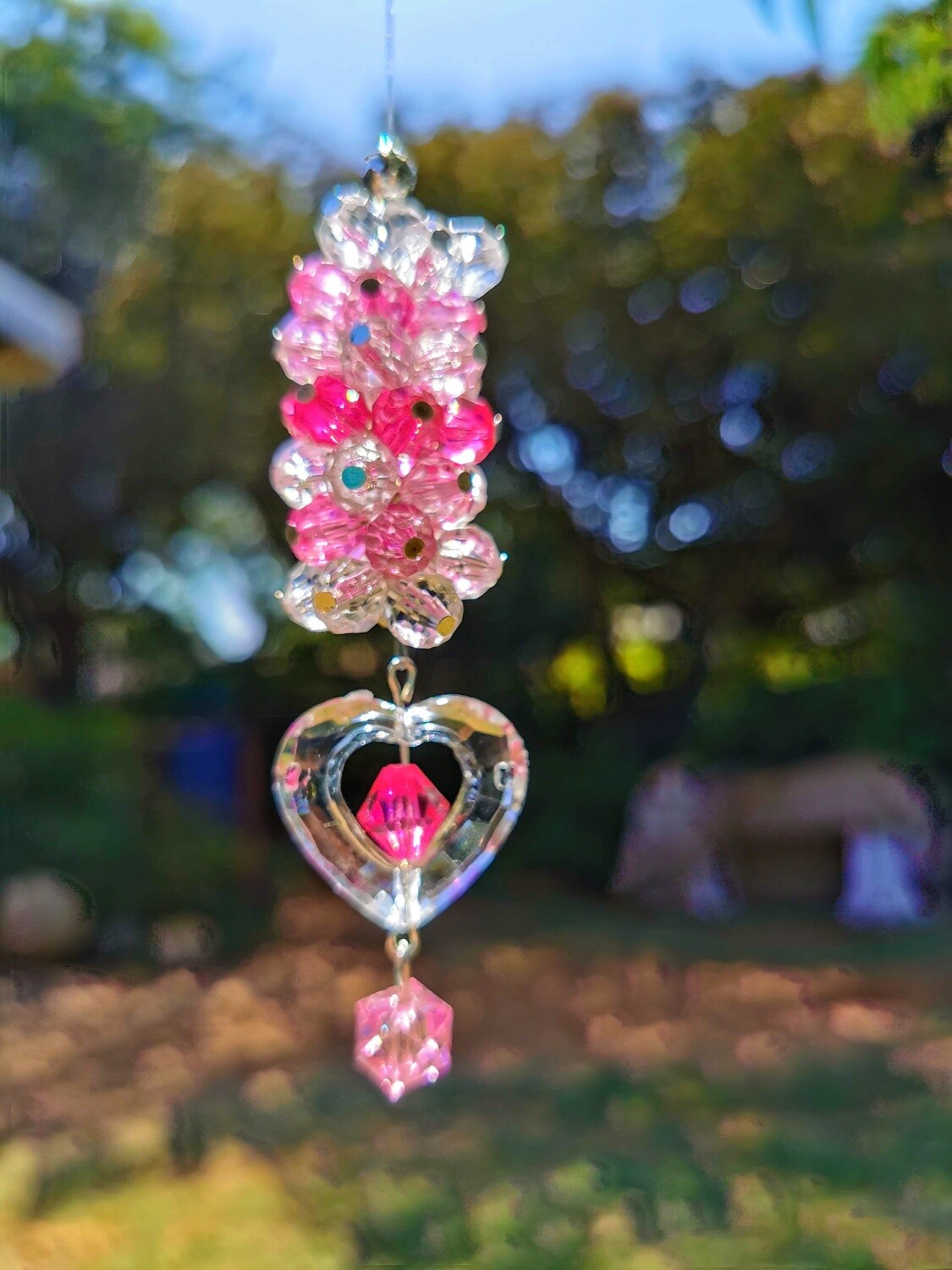 Pink Heart Bead Hanger