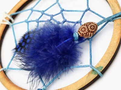 Small (8.5cm) Blue Thin String Dreamcatcher