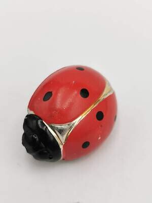Lady Bug Brooch Red And Black