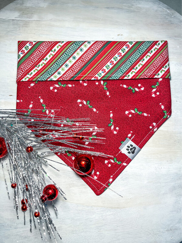  Candy Cane - Reversible - Bandana
