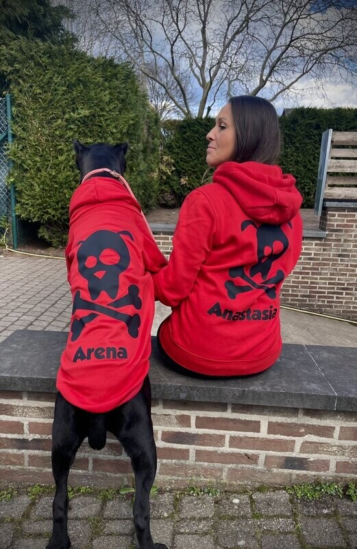 Gepersonaliseerde rode Matching hoodie