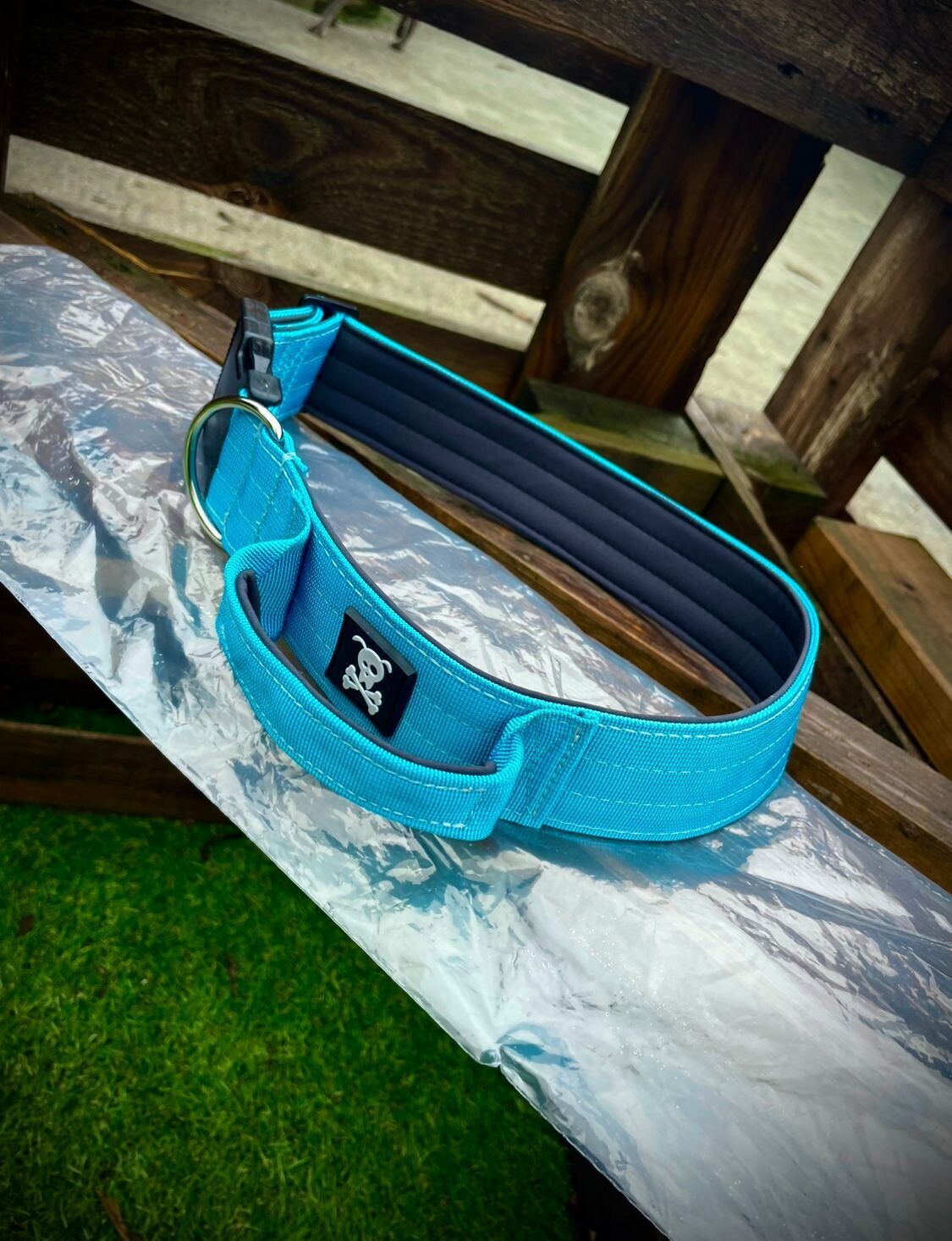 Halsband met handvat Ocean Blue L