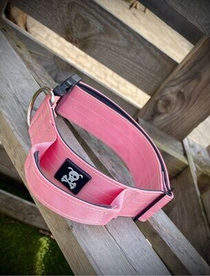 Halsband met handvat Baby Pink XL