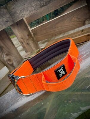 Halsband met handvat Neon Orange XL