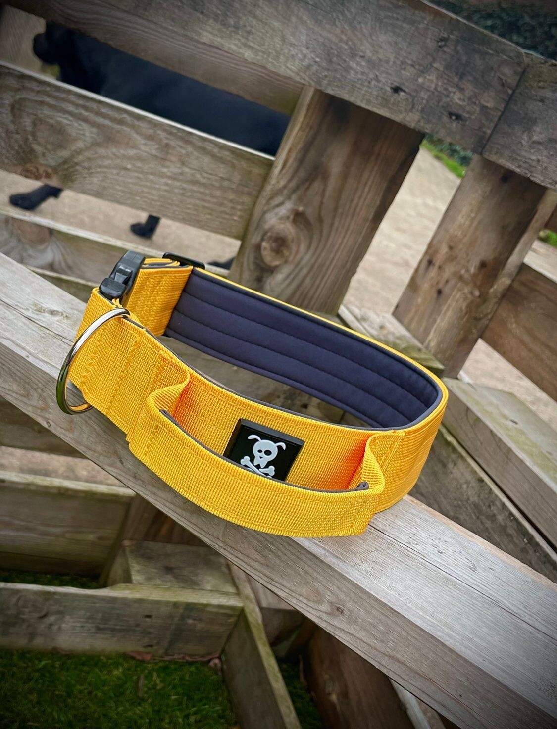 Halsband met handvat Sunshine Yellow XL