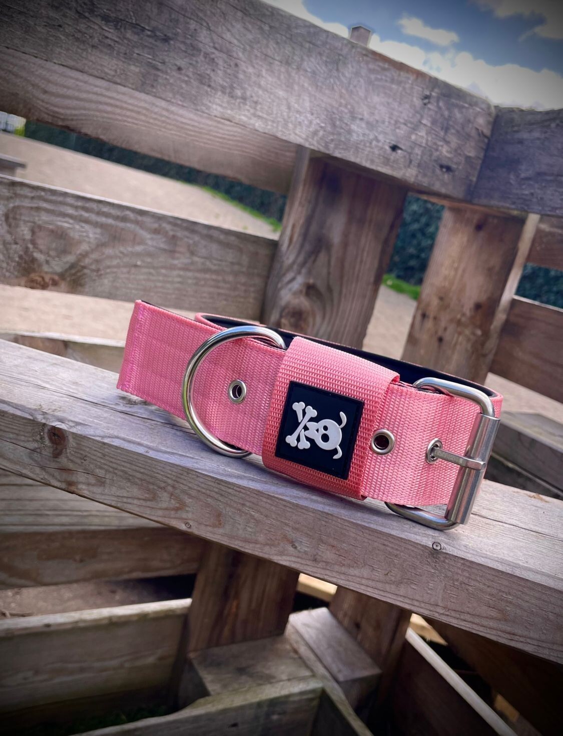 Halsband met gesp Baby Pink M