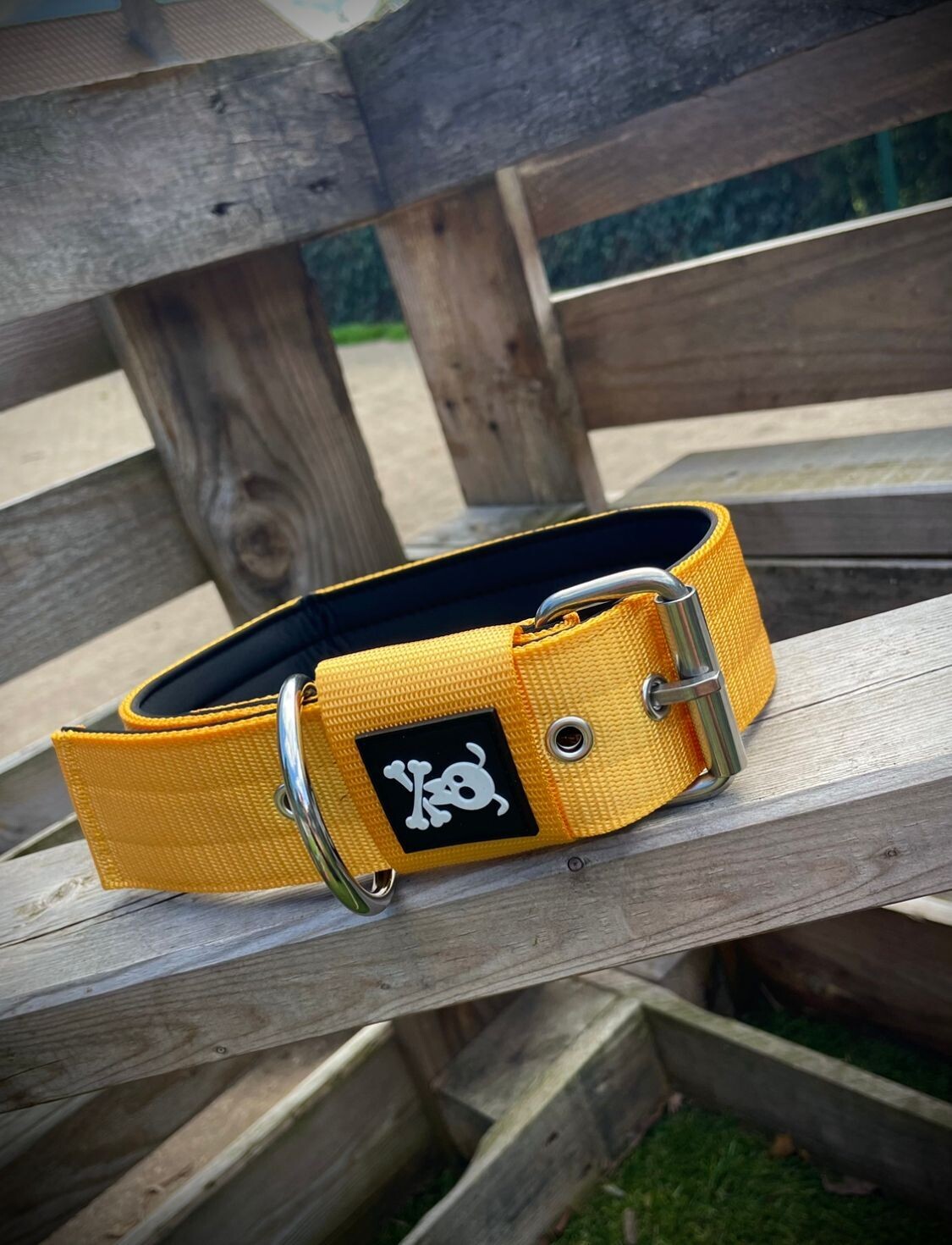 Halsband met gesp Sunshine Yellow XL