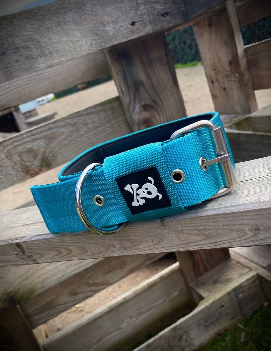 Halsband met gesp Ocean Blue  M