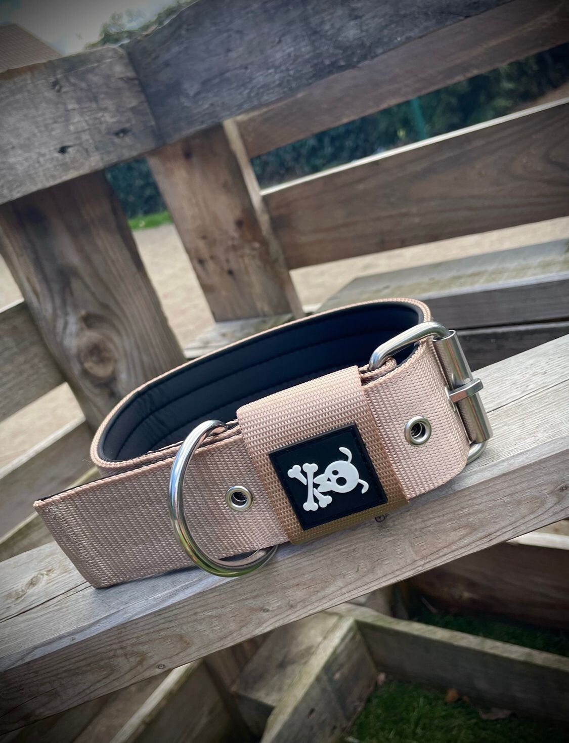 Halsband met gesp Très Chique Beige  L