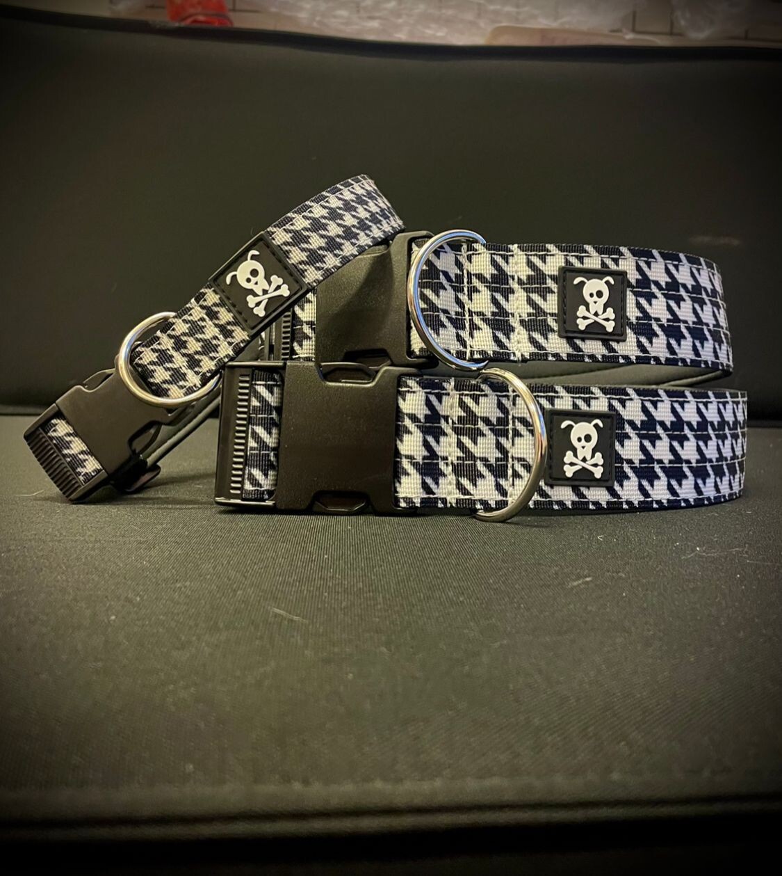 Halsband Pied de Poule maat XS