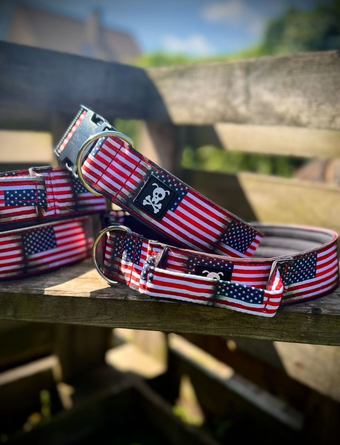 Halsband met handvat USA Edition maat XL(Laatste stuks limited reeks)