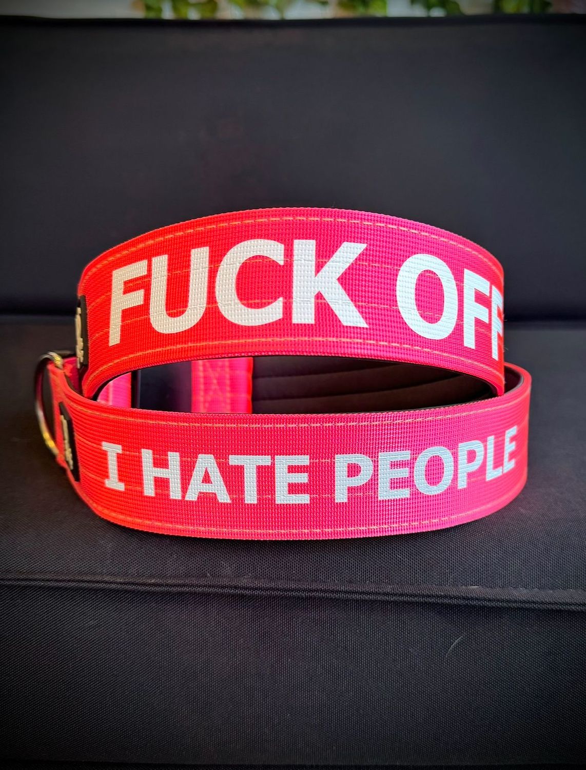 IHP Neon Pink Classic halsband maat XL !Sale!