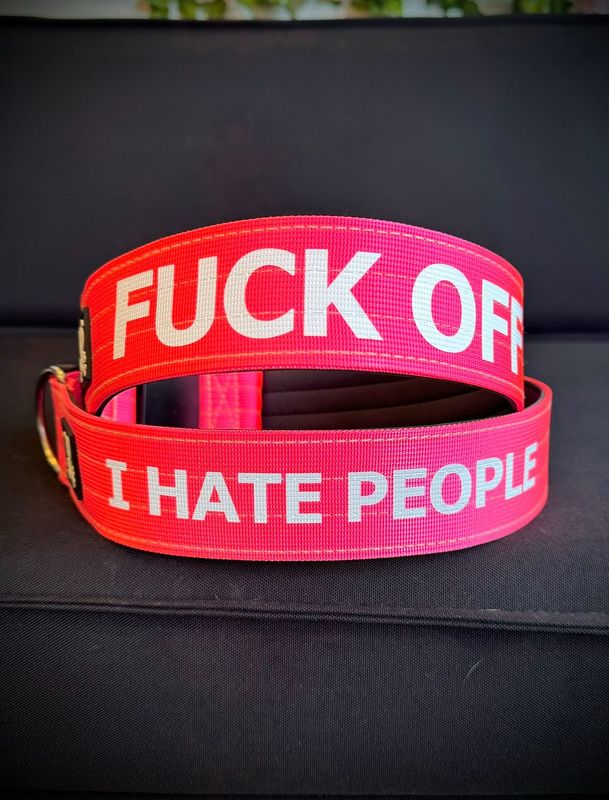 IHP Neon Pink Classic halsband maat XL !Sale!