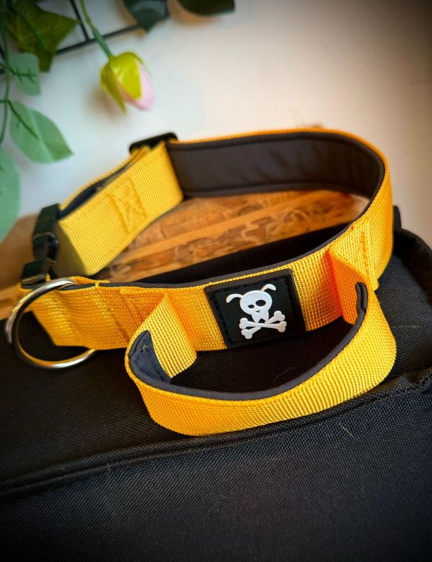 Halsband met handvat Sunshine Yellow M