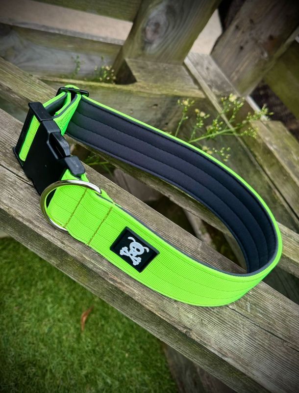 Halsband Neon Green maat XXL (enkel op bestelling)